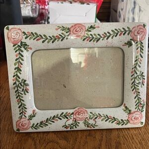 Charming Floral Ceramic Picture Frame